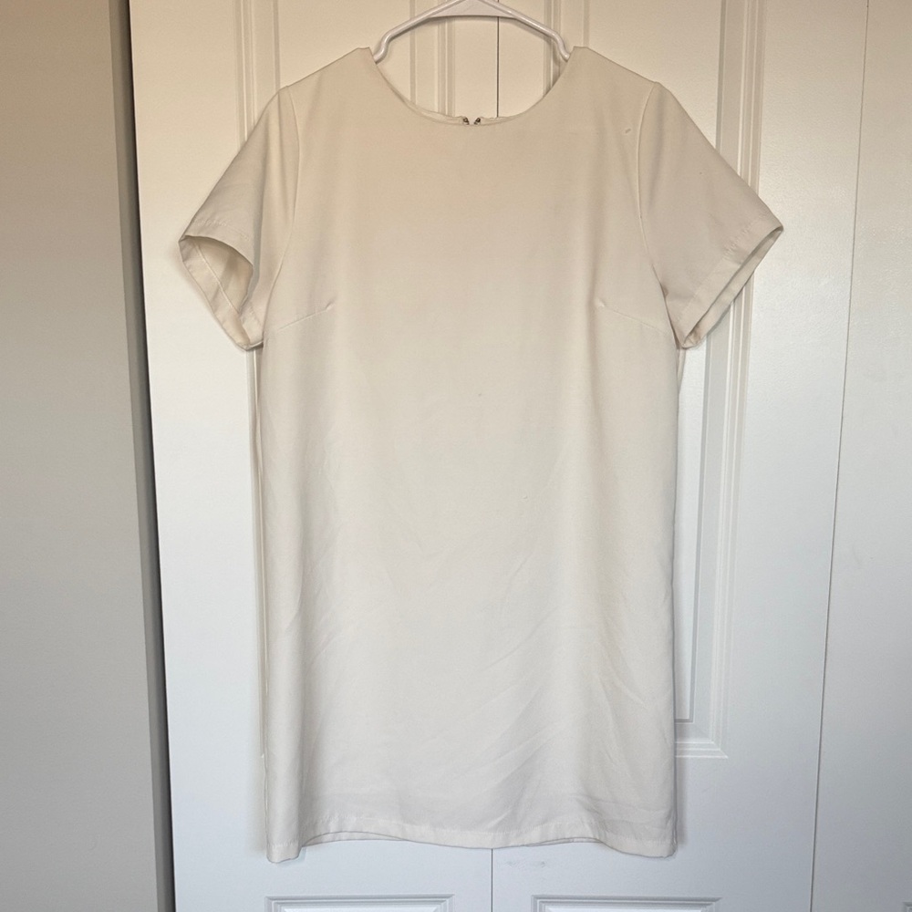 Lulus Chic Cream Short Sleeve Mini Dress
